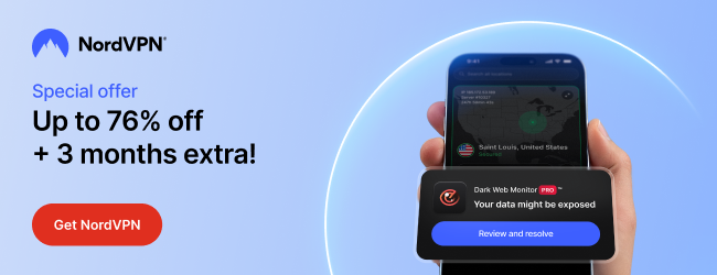 NordVPN — Protect your IP address